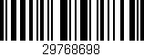 Código de barras (EAN, GTIN, SKU, ISBN): '29768698'