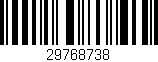 Código de barras (EAN, GTIN, SKU, ISBN): '29768738'