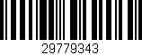 Código de barras (EAN, GTIN, SKU, ISBN): '29779343'