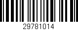 Código de barras (EAN, GTIN, SKU, ISBN): '29781014'