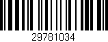 Código de barras (EAN, GTIN, SKU, ISBN): '29781034'