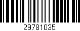 Código de barras (EAN, GTIN, SKU, ISBN): '29781035'
