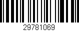 Código de barras (EAN, GTIN, SKU, ISBN): '29781069'