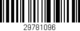 Código de barras (EAN, GTIN, SKU, ISBN): '29781096'