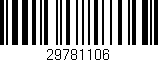 Código de barras (EAN, GTIN, SKU, ISBN): '29781106'