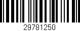 Código de barras (EAN, GTIN, SKU, ISBN): '29781250'