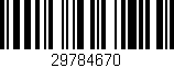 Código de barras (EAN, GTIN, SKU, ISBN): '29784670'