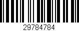 Código de barras (EAN, GTIN, SKU, ISBN): '29784784'