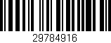 Código de barras (EAN, GTIN, SKU, ISBN): '29784916'