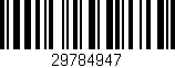 Código de barras (EAN, GTIN, SKU, ISBN): '29784947'