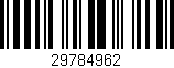 Código de barras (EAN, GTIN, SKU, ISBN): '29784962'