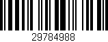 Código de barras (EAN, GTIN, SKU, ISBN): '29784988'