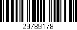 Código de barras (EAN, GTIN, SKU, ISBN): '29789178'
