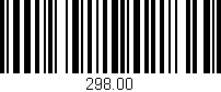 Código de barras (EAN, GTIN, SKU, ISBN): '298.00'