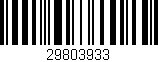 Código de barras (EAN, GTIN, SKU, ISBN): '29803933'