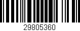 Código de barras (EAN, GTIN, SKU, ISBN): '29805360'