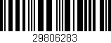 Código de barras (EAN, GTIN, SKU, ISBN): '29806283'