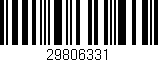 Código de barras (EAN, GTIN, SKU, ISBN): '29806331'