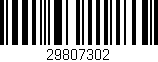 Código de barras (EAN, GTIN, SKU, ISBN): '29807302'