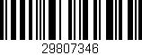 Código de barras (EAN, GTIN, SKU, ISBN): '29807346'