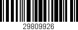 Código de barras (EAN, GTIN, SKU, ISBN): '29809926'