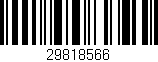 Código de barras (EAN, GTIN, SKU, ISBN): '29818566'