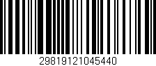Código de barras (EAN, GTIN, SKU, ISBN): '29819121045440'