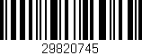 Código de barras (EAN, GTIN, SKU, ISBN): '29820745'