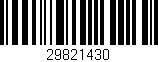 Código de barras (EAN, GTIN, SKU, ISBN): '29821430'
