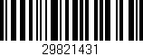 Código de barras (EAN, GTIN, SKU, ISBN): '29821431'