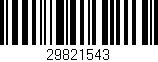 Código de barras (EAN, GTIN, SKU, ISBN): '29821543'
