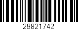 Código de barras (EAN, GTIN, SKU, ISBN): '29821742'