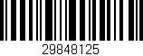 Código de barras (EAN, GTIN, SKU, ISBN): '29848125'