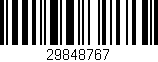 Código de barras (EAN, GTIN, SKU, ISBN): '29848767'