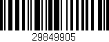 Código de barras (EAN, GTIN, SKU, ISBN): '29849905'