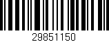 Código de barras (EAN, GTIN, SKU, ISBN): '29851150'