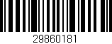 Código de barras (EAN, GTIN, SKU, ISBN): '29860181'