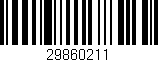 Código de barras (EAN, GTIN, SKU, ISBN): '29860211'