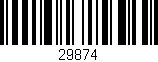 Código de barras (EAN, GTIN, SKU, ISBN): '29874'