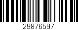 Código de barras (EAN, GTIN, SKU, ISBN): '29876597'
