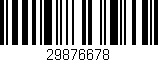 Código de barras (EAN, GTIN, SKU, ISBN): '29876678'
