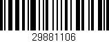 Código de barras (EAN, GTIN, SKU, ISBN): '29881106'