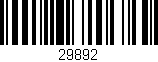 Código de barras (EAN, GTIN, SKU, ISBN): '29892'