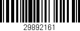 Código de barras (EAN, GTIN, SKU, ISBN): '29892161'