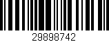 Código de barras (EAN, GTIN, SKU, ISBN): '29898742'