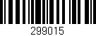 Código de barras (EAN, GTIN, SKU, ISBN): '299015'