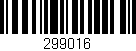 Código de barras (EAN, GTIN, SKU, ISBN): '299016'