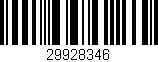 Código de barras (EAN, GTIN, SKU, ISBN): '29928346'