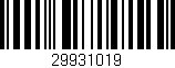 Código de barras (EAN, GTIN, SKU, ISBN): '29931019'