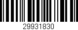 Código de barras (EAN, GTIN, SKU, ISBN): '29931830'